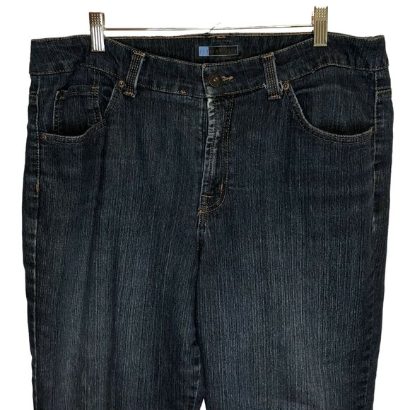 Relativity Womens Jeans Size 14 Blue Denim Dark Wash Mid Rise Pants - Picture 3 of 4